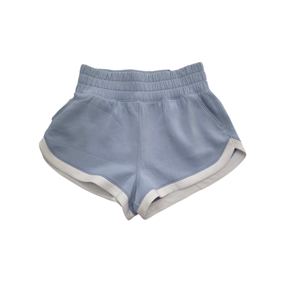 NWT YPB Abercrombie & Fitch Your Personal Best neoKnit Shorts Light Blue Size S